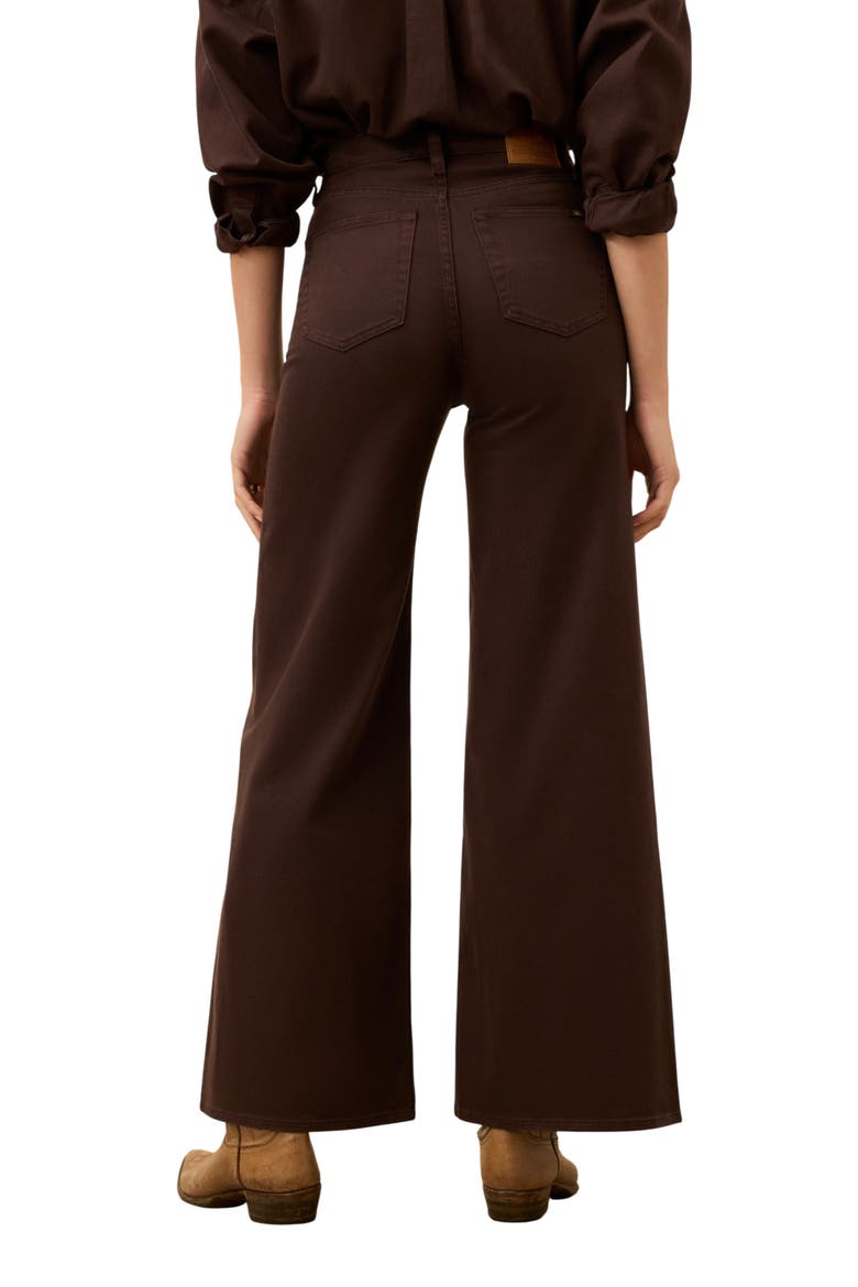 Saturday High Waist Wide Leg Jeans, Alternate, color, CHOCOLATE BROWN