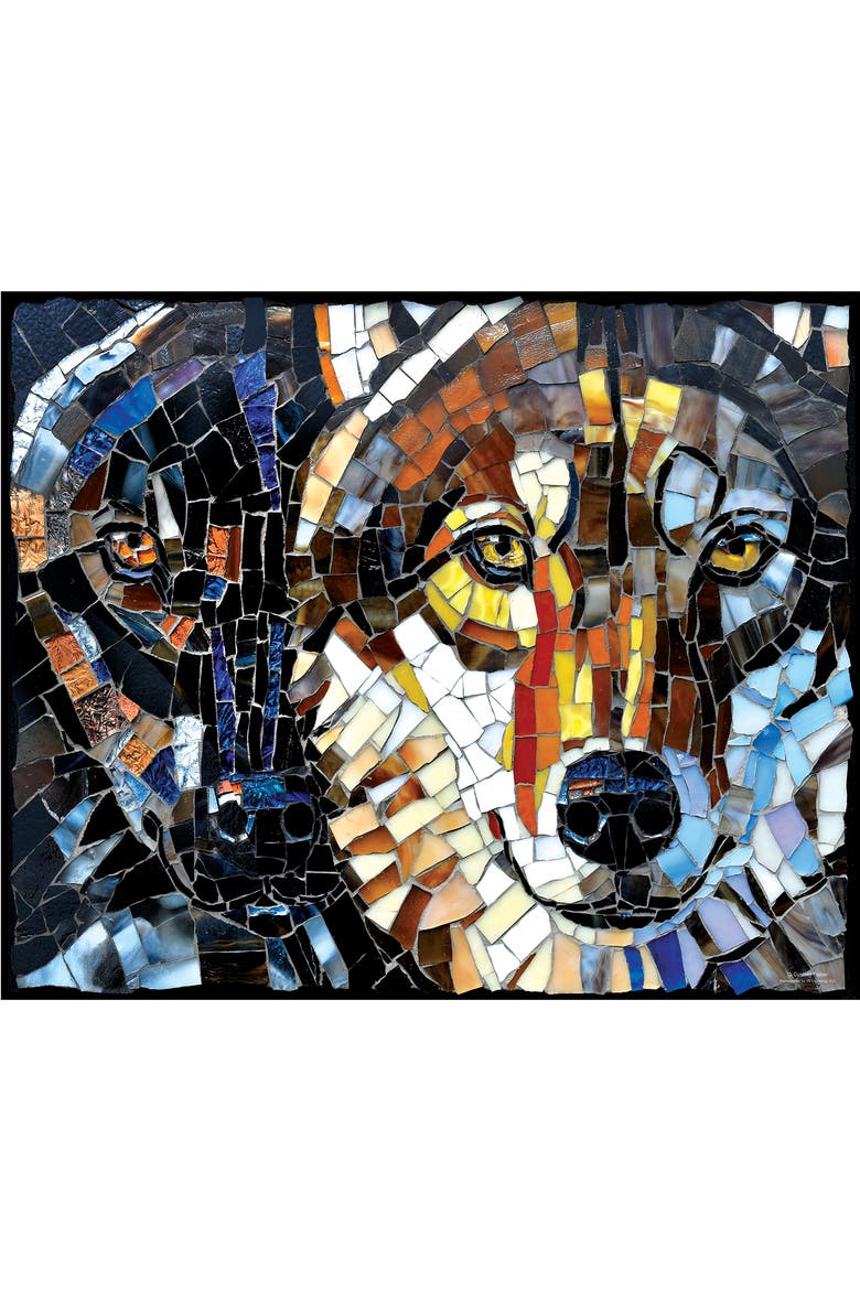 Stained Glass Wolves 1000 piece Jigsaw Puzzle for Adults, Alternate, color, Multicolor