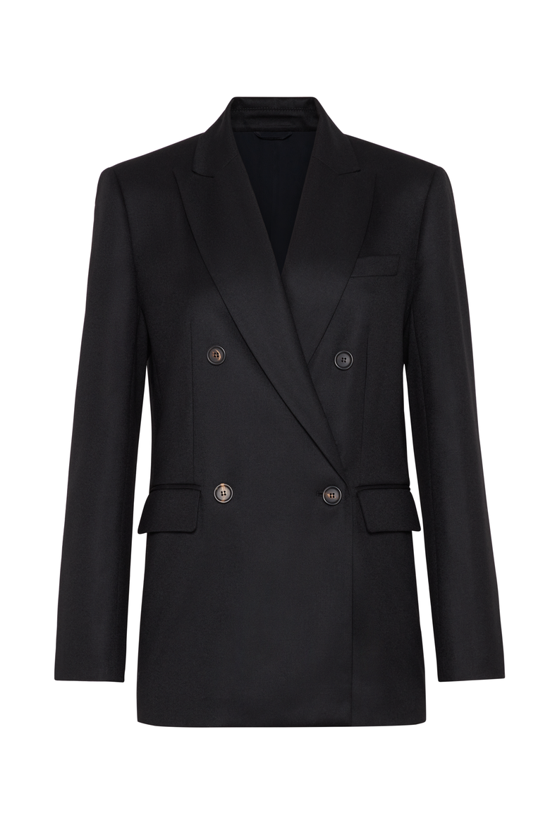 Flannel blazer, Main, color, Black