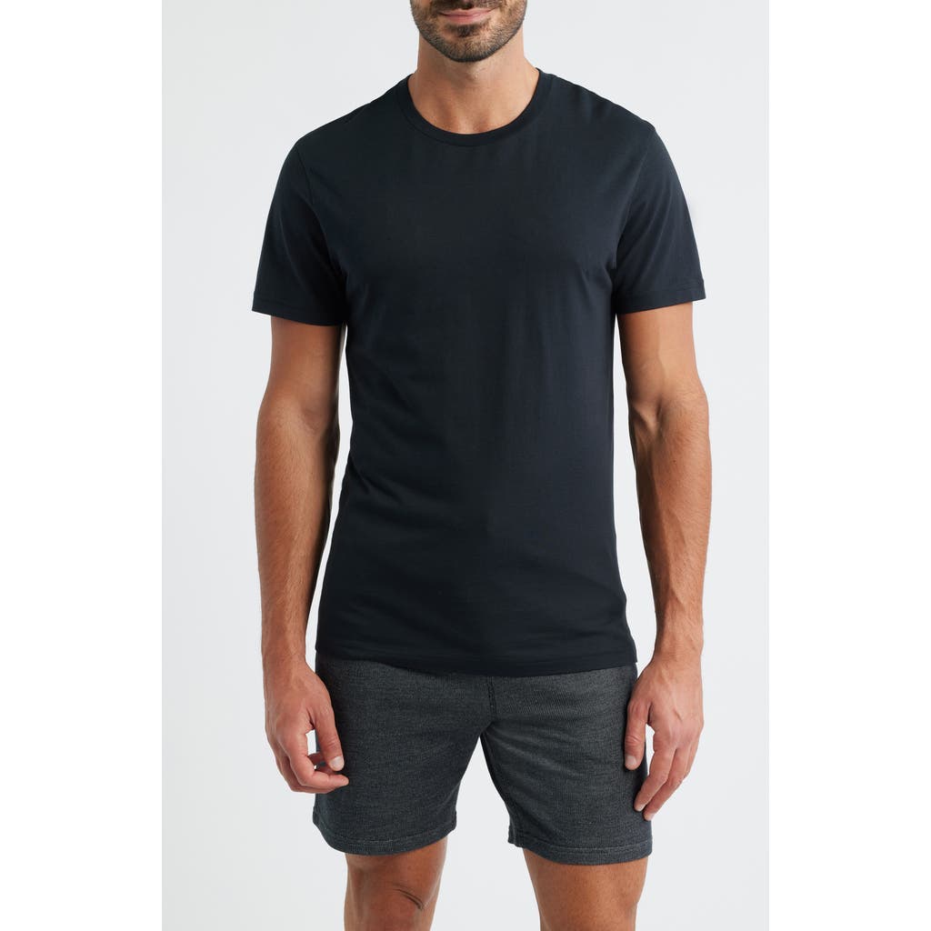 Mack Weldon Slim Fit Crewneck Pima Cotton T-Shirt in True Black  product