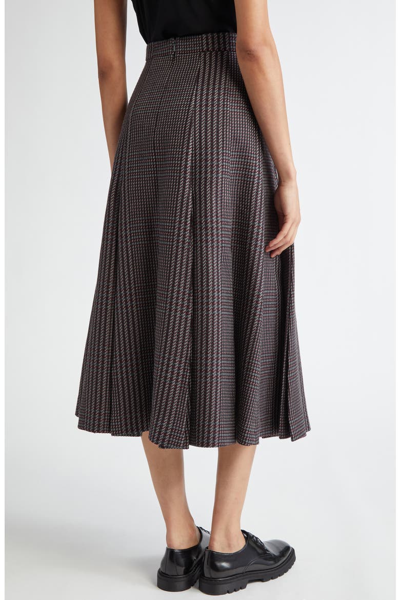 Kenzie Check Wool Blend Skirt, Alternate, color, BURGUNDY/ GREY/ BLACK