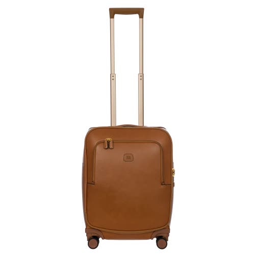 Bric's Life Pelle 21" Carry-on Spinner In Brown