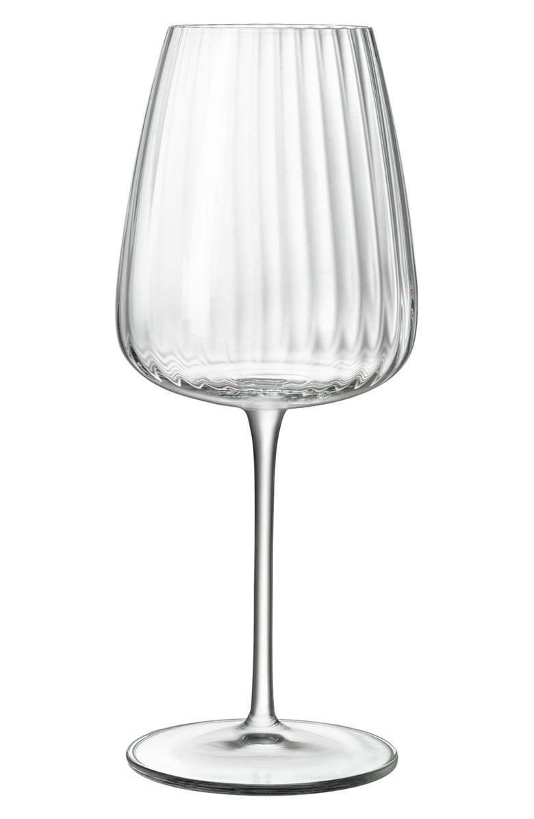 Luigi Bormioli Optica Set of 4 White Wine Glasses, Main, color, 