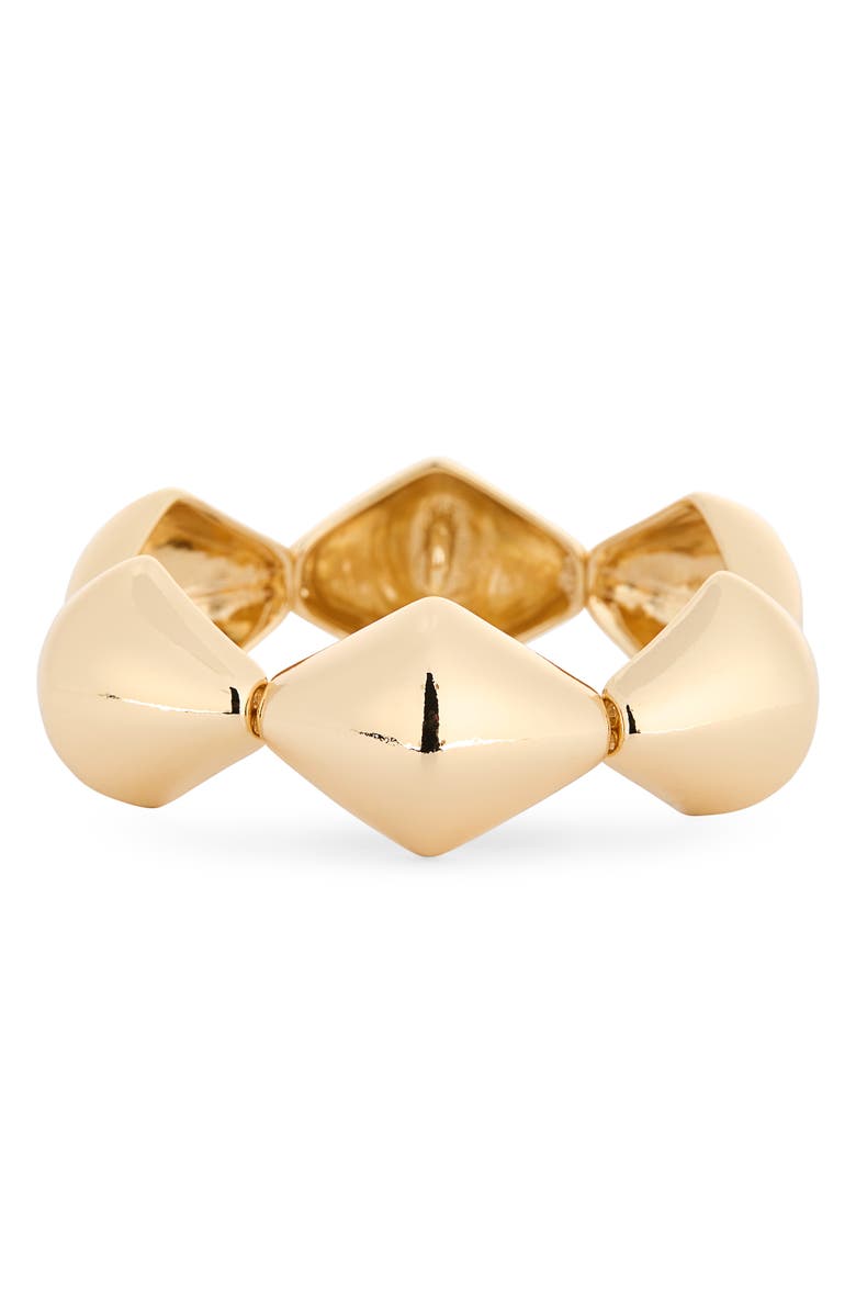 NORDSTROM RACK Domed Link Stretch Bracelet, Main, color, Gold