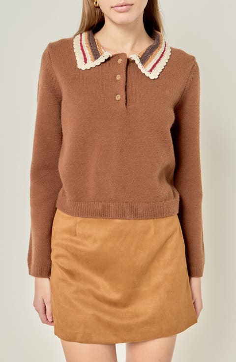 Crochet Collar Sweater
