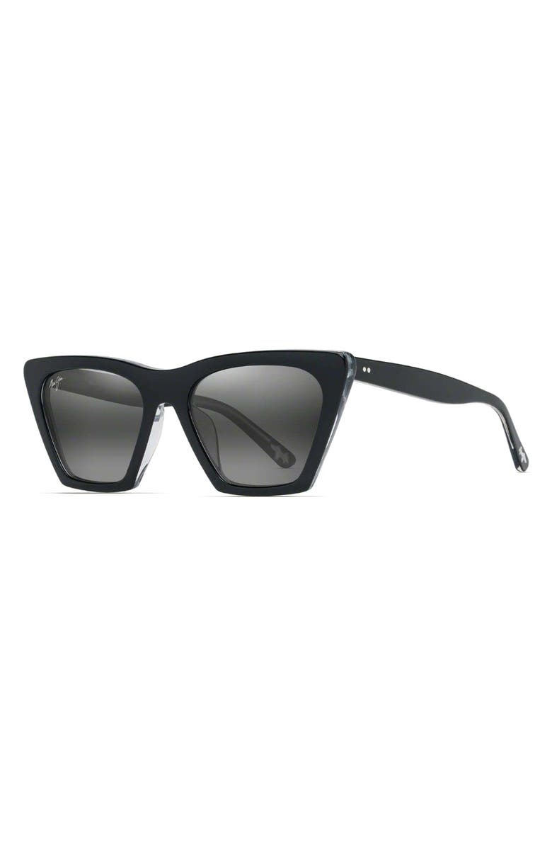 Maui Jim Kini Kini Cat-Eye Black Sunglasses Buy Maui Jim Kini Kini Unisex Cat Eye Sunglasses Online  main image 2