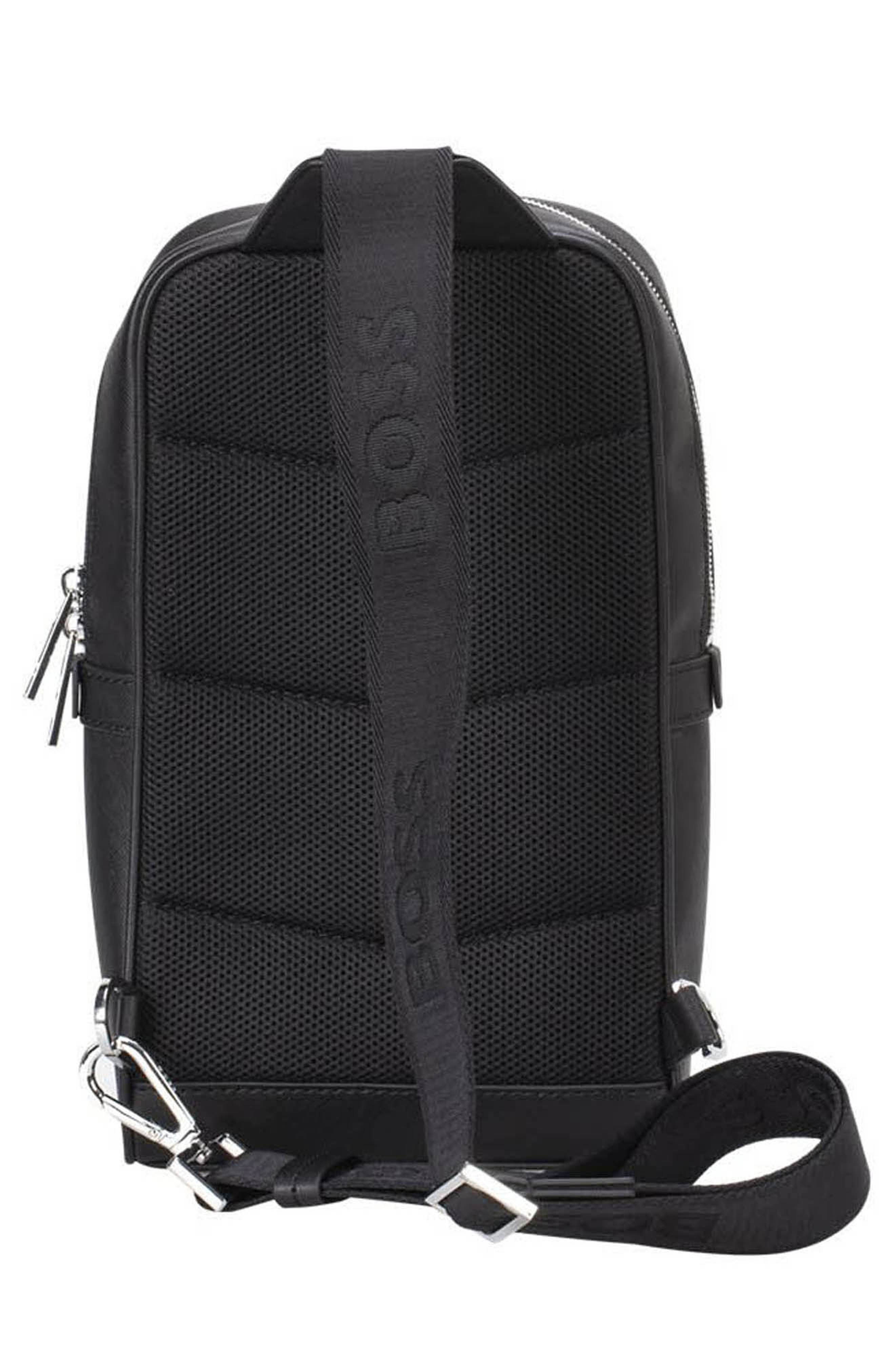 BOSS Zair Bonded Leather Sling Bag, Alternate, color, 