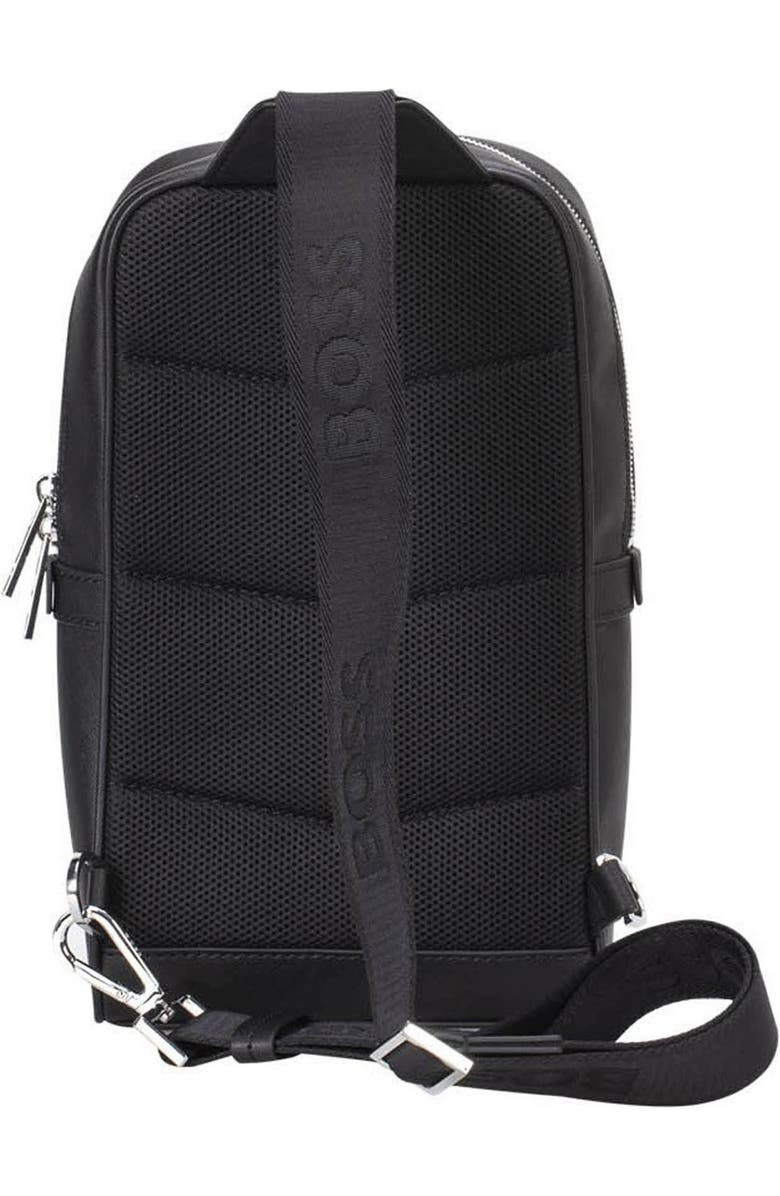 BOSS Zair Bonded Leather Sling Bag, Alternate, color,