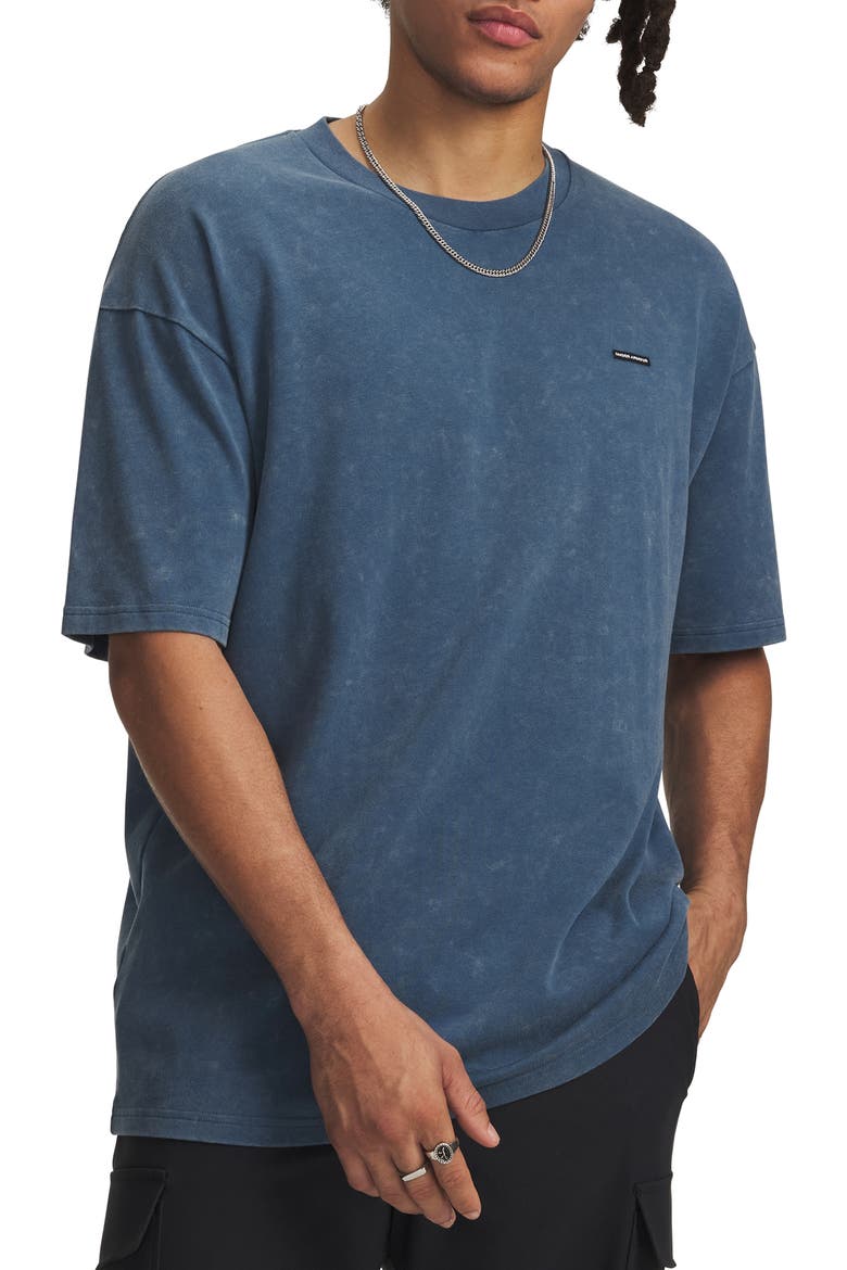 UA Logo Patch Oversize T-Shirt, Main, color, WHAM BLUE