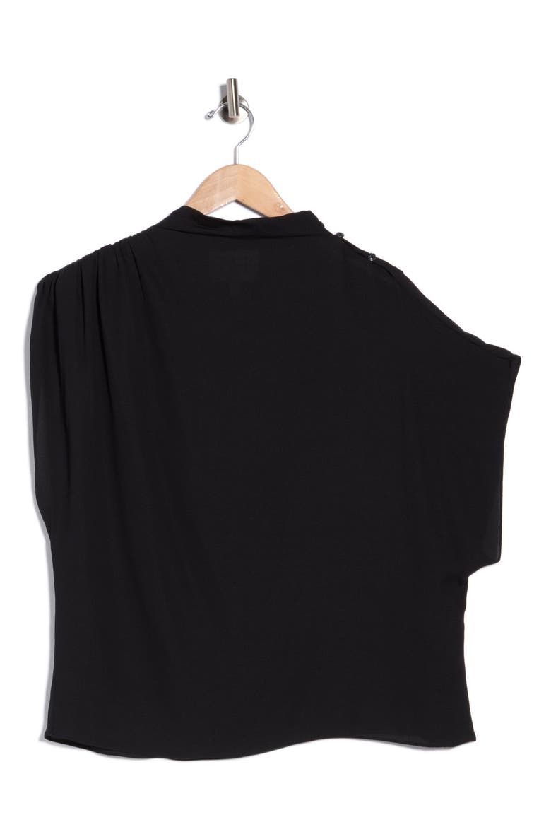 Wish You Would Stretch Silk Top, Alternate, color, BLACK