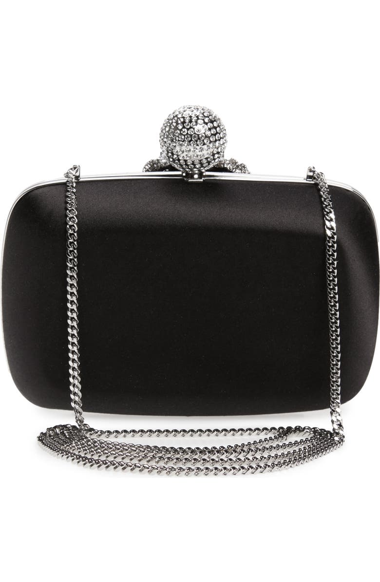 Roger Vivier Marlene Crystal Fringe Box Clutch, Alternate, color,