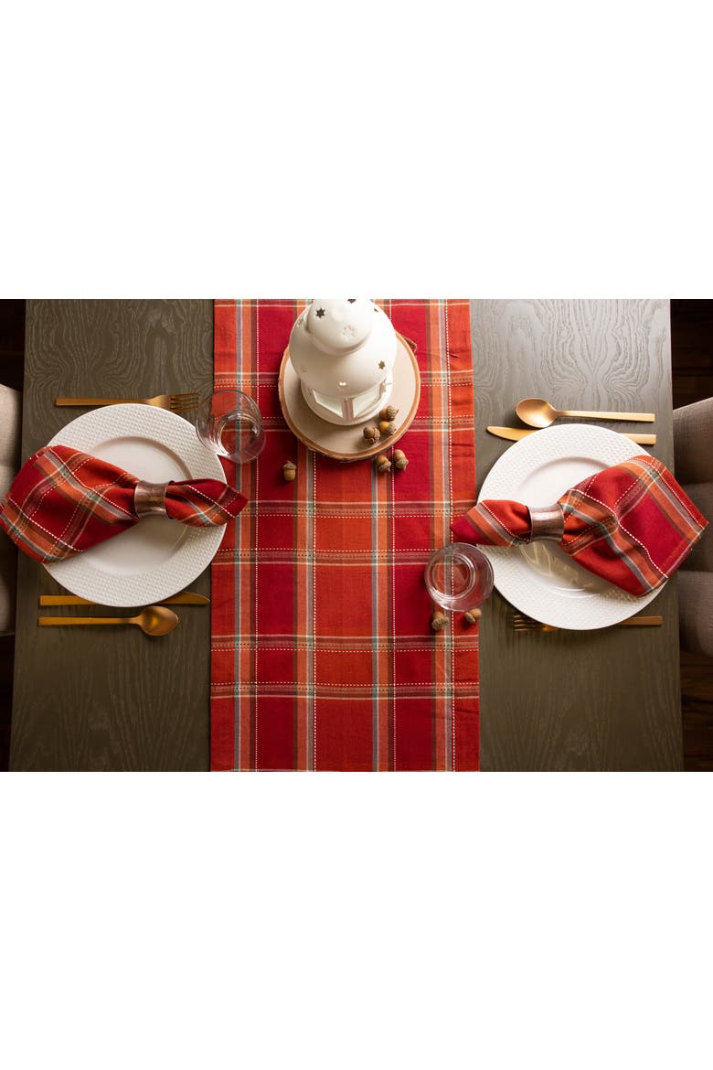 Autumn Spice Plaid Table Runner, Alternate, color, Autumn Spice