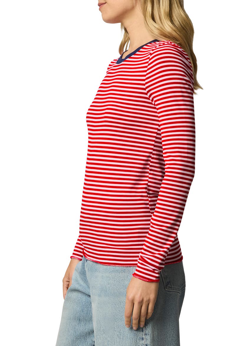 Stripe Long Sleeve Tee, Alternate, color, NAVY BLUE/ ROUTE/ WHITE