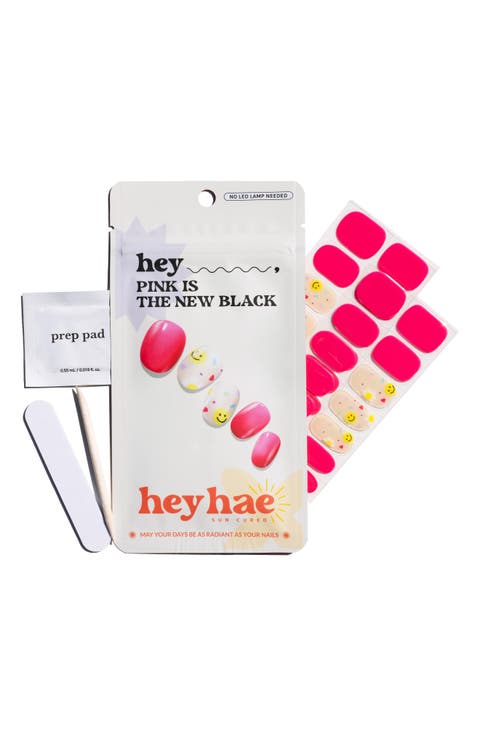 Hey, Pink Is the New Black Sun-Cured Gel Nail Strips