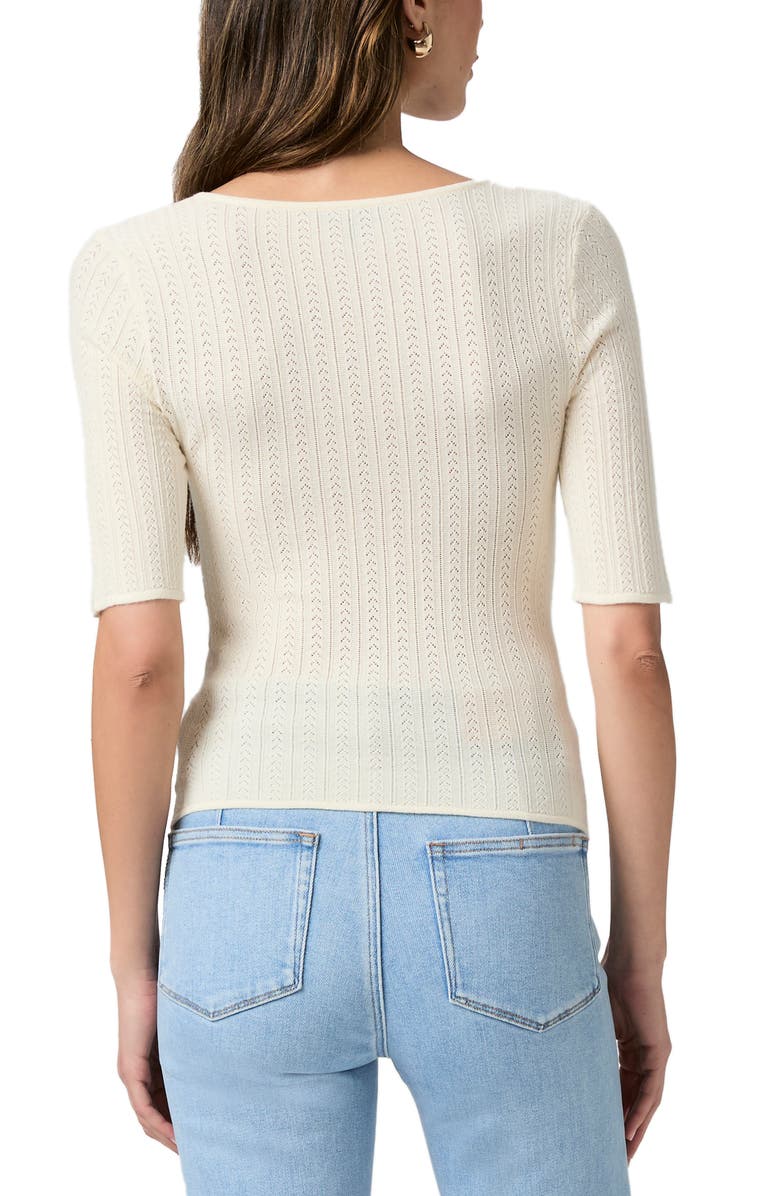 PAIGE Merril Pointelle Top, Alternate, color, Antique White