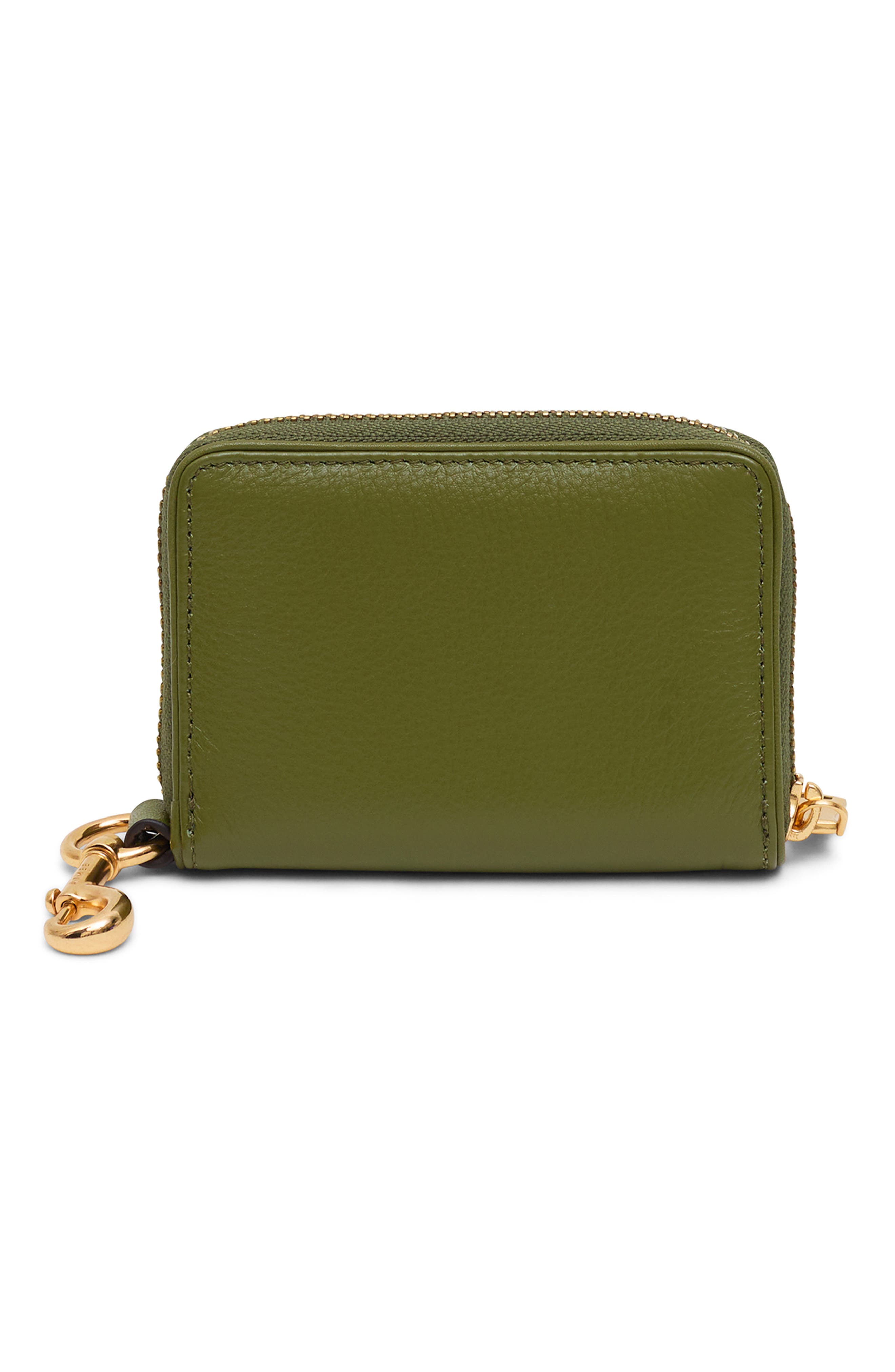 Mix Tape Leather Bag Charm Wallet, Alternate, color, OLIVE