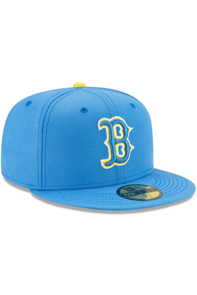 Men's New Era Light Blue Boston Red Sox 2021 City Connect 59FIFTY Fitted Hat, Alternate, color, Light Blue