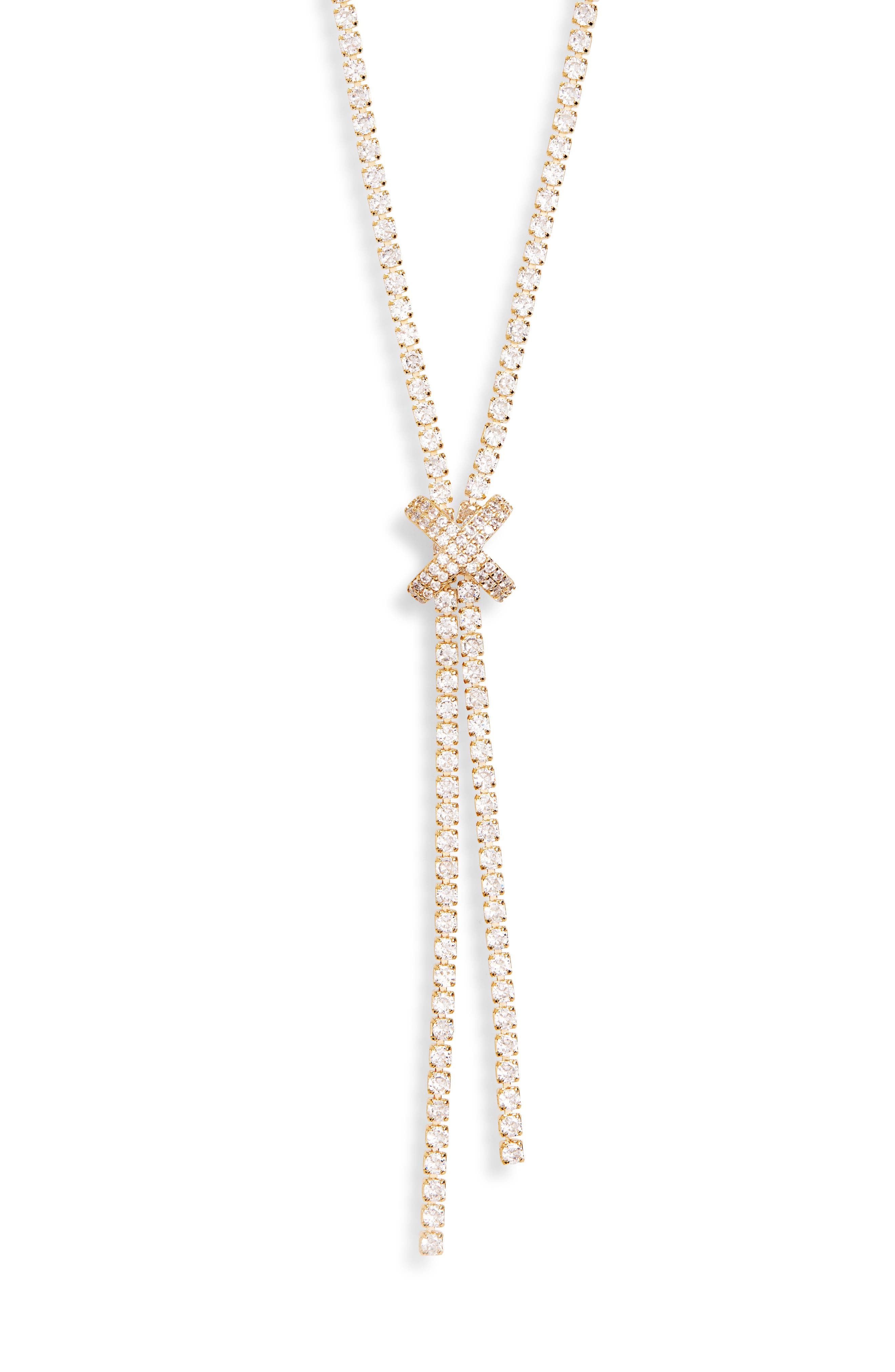 EYE CANDY LOS ANGELES Bella Cubic Zirconia Lariat Necklace