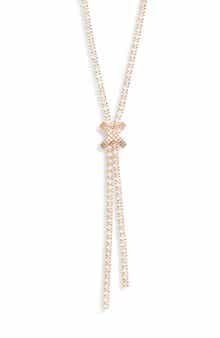 EYE CANDY LOS ANGELES Bella Cubic Zirconia Lariat Necklace
