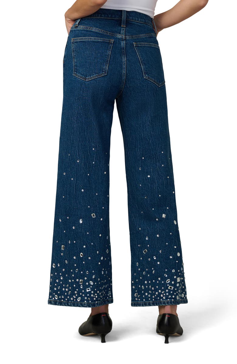 Joe's Jeans The Mia Stone Embellished Ankle Wide Leg Jeans, Alternate, color, Crystal Sky
