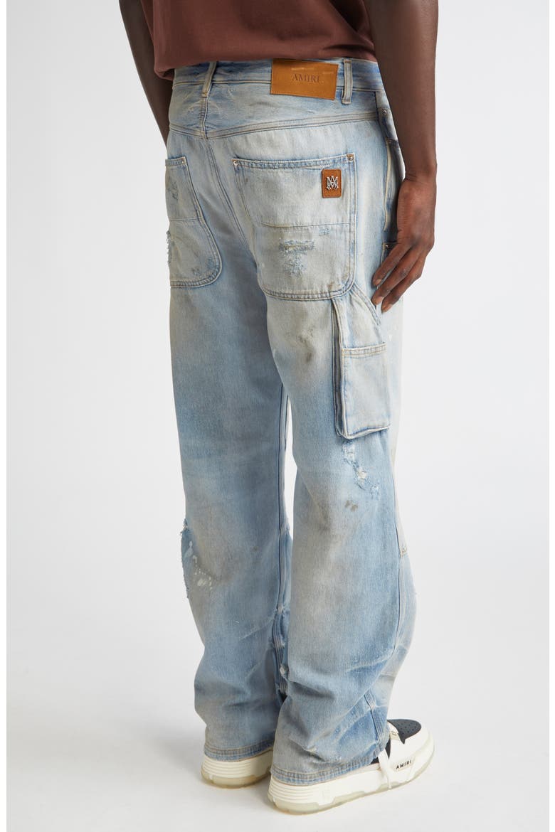 Lightweight Distressed Carpenter Jeans, Alternate, color, PERFECT ANTIQUE INDIGO