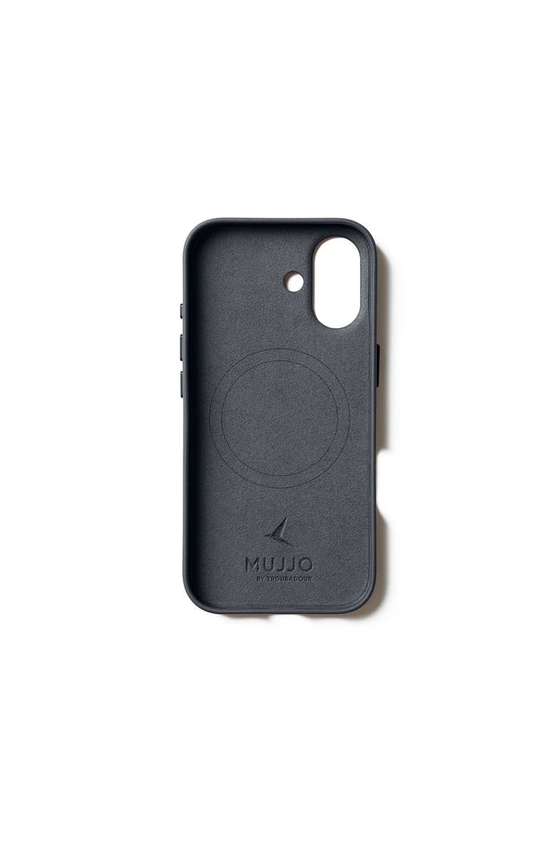 MUJJO Full Leather Case for iPhone 17, Alternate, color, Basalt Blue