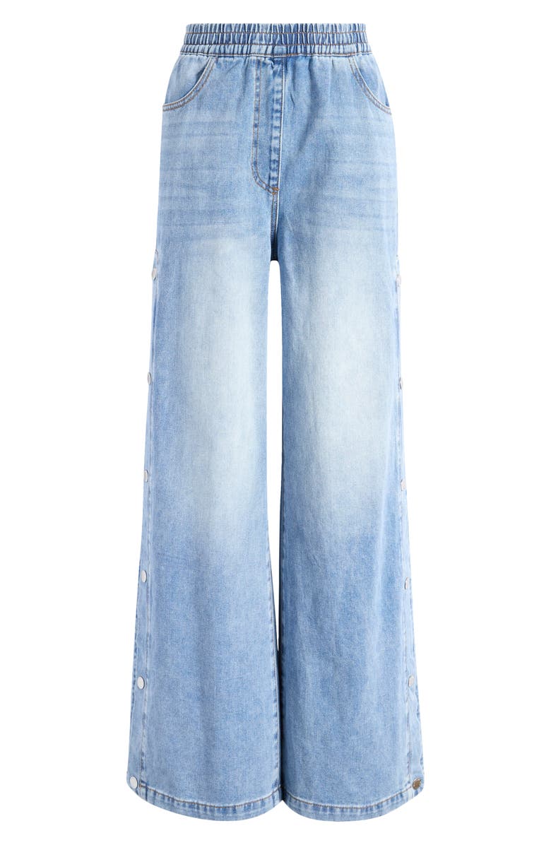 Steve Madden Keenie Side Snap Pull On Denim Pants, Alternate, color, 
