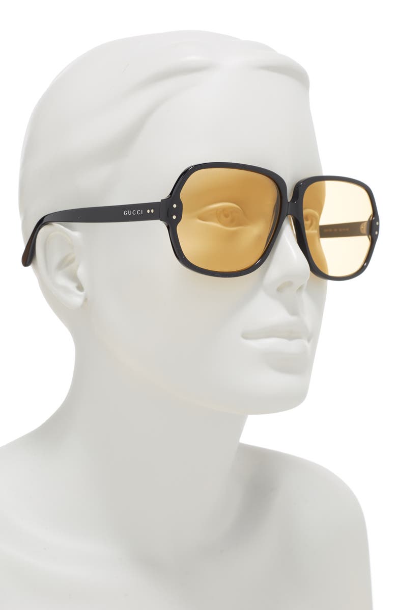 Gucci 63mm Round Sunglasses, Alternate, color,