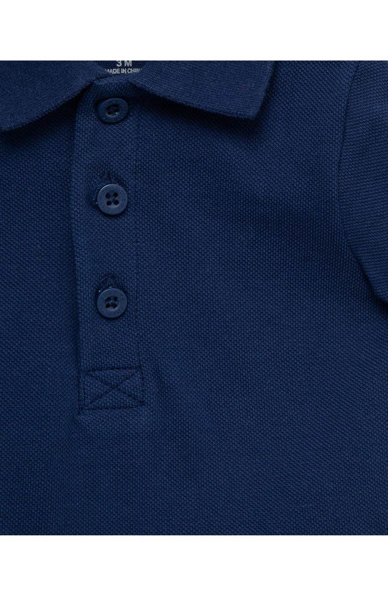 Little Me Lobster Polo & Overalls Set, Alternate, color, Navy