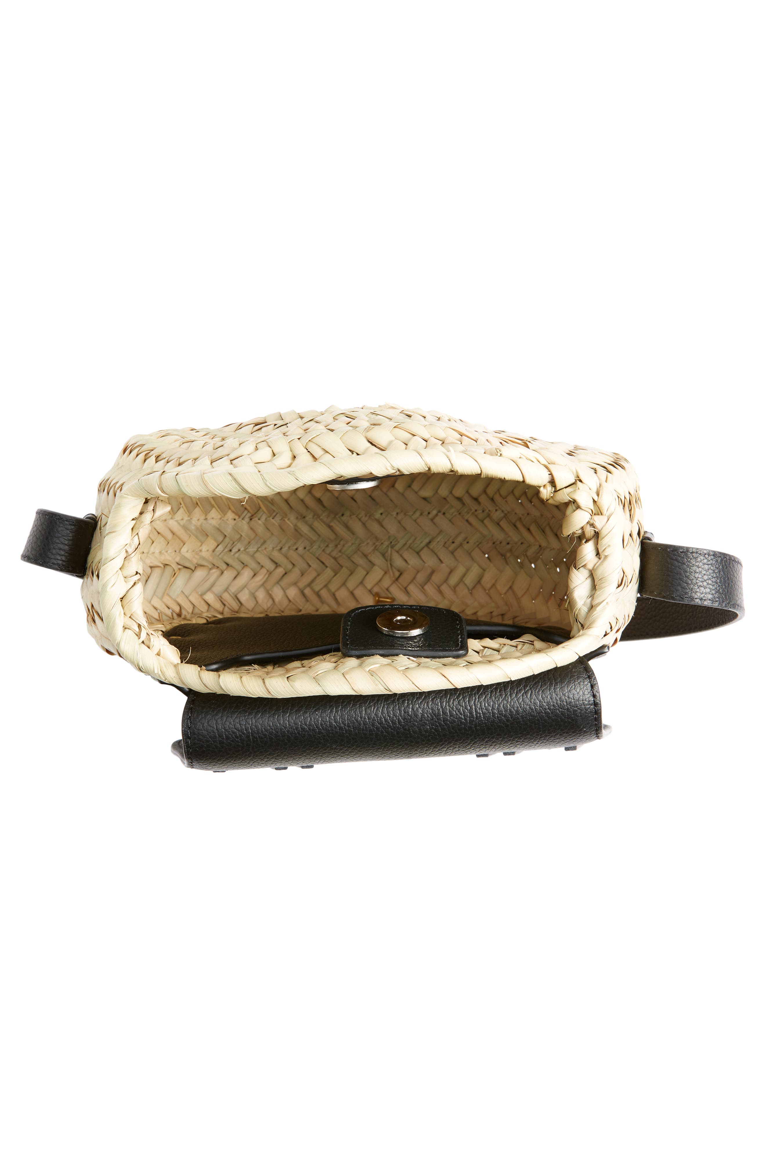 Chloé Marcie Woven Palm Round Crossbody Bag, Alternate, color, 
