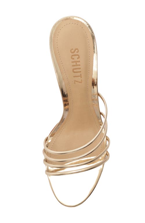 Schutz Inez Mule In Platina
