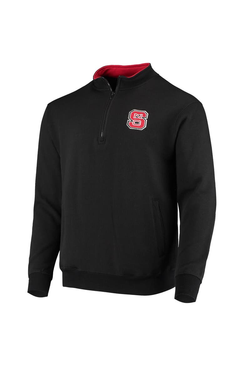 Men's Colosseum Black NC State Wolfpack Tortugas Logo Quarter-Zip Jacket, Alternate, color, Black