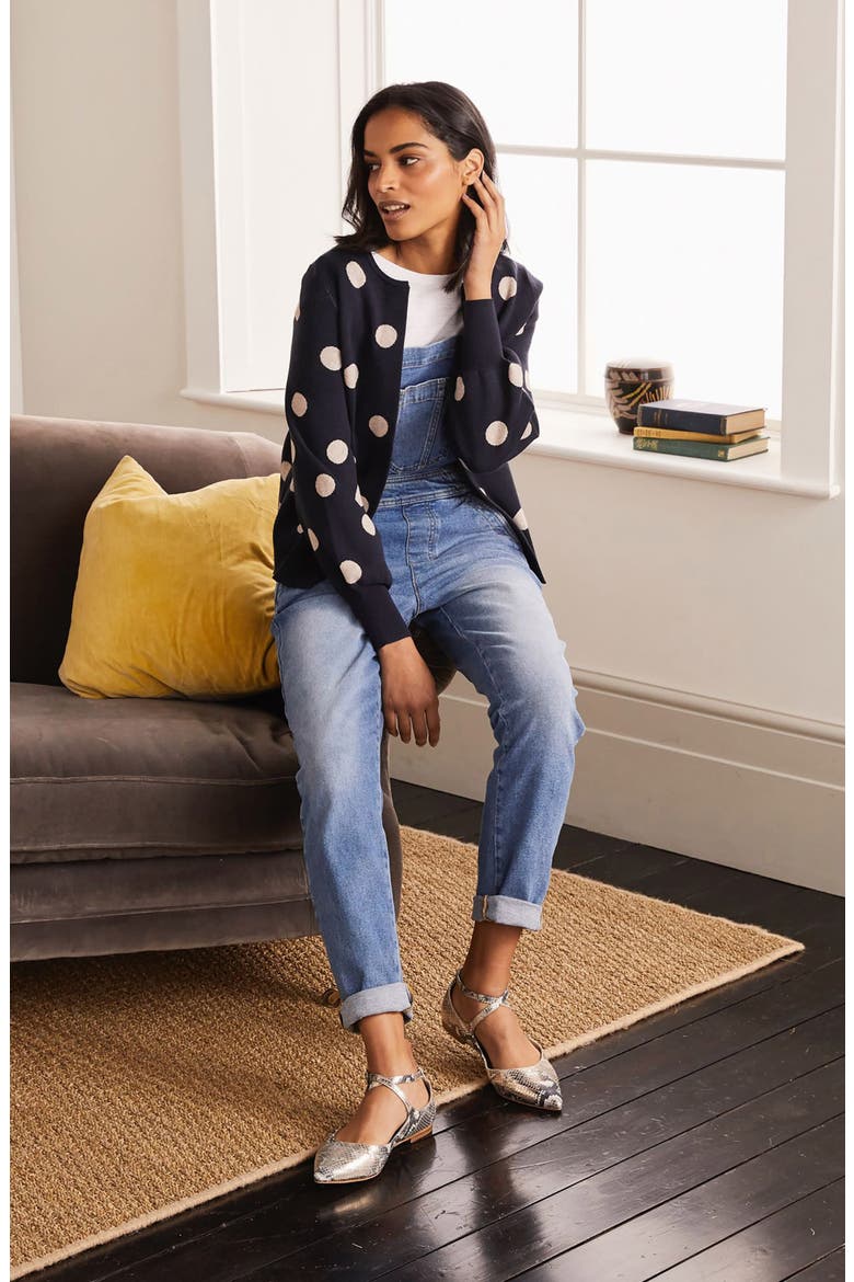 Berkshire Polka Dot Cardigan, Alternate, color, NAVY SPOT