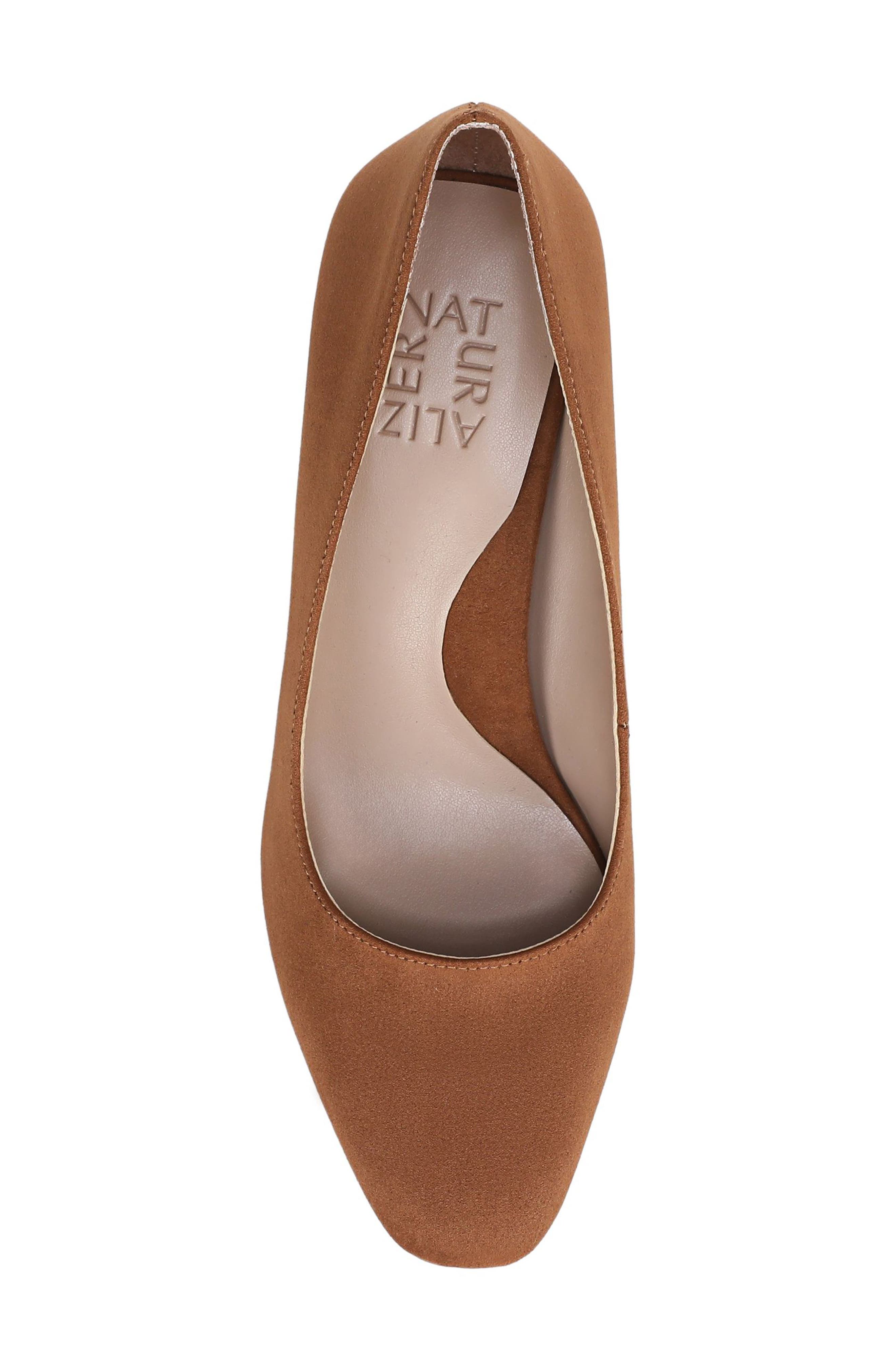 Yuri Square Toe Pump, Alternate, color, DARK CHESTNUT BROWN FABRIC