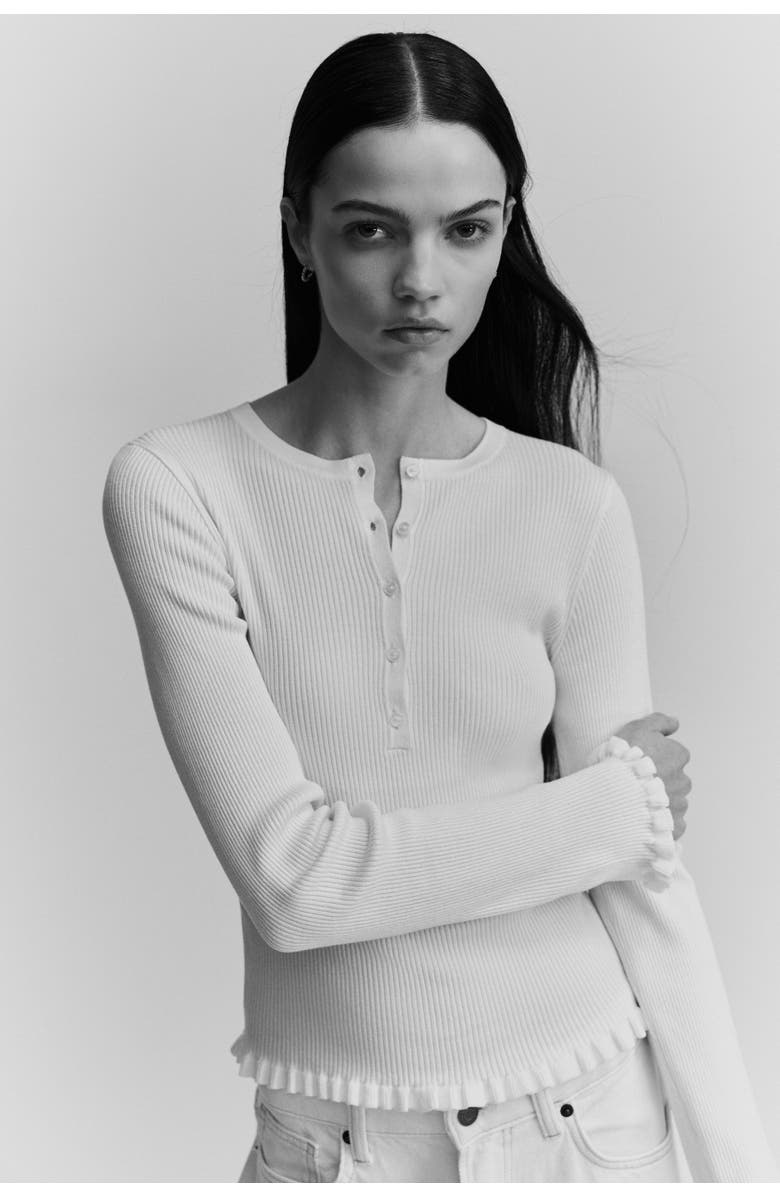 H&M Rib-knit Top, Alternate, color, White