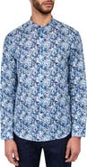 Brooklyn Brigade Poplar Cherry Blossom Floral Linen & Cotton Shirt