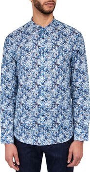 Brooklyn Brigade Poplar Cherry Blossom Floral Linen & Cotton Shirt
