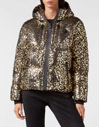 PLEIN SPORT Nylon Puffer Jacket Leopard Women