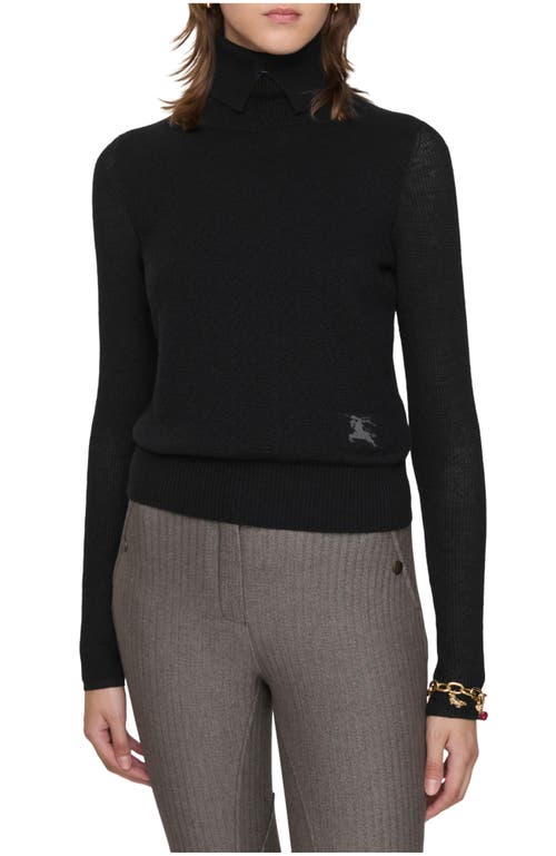 Burberry Wool Blend Sweater In Black