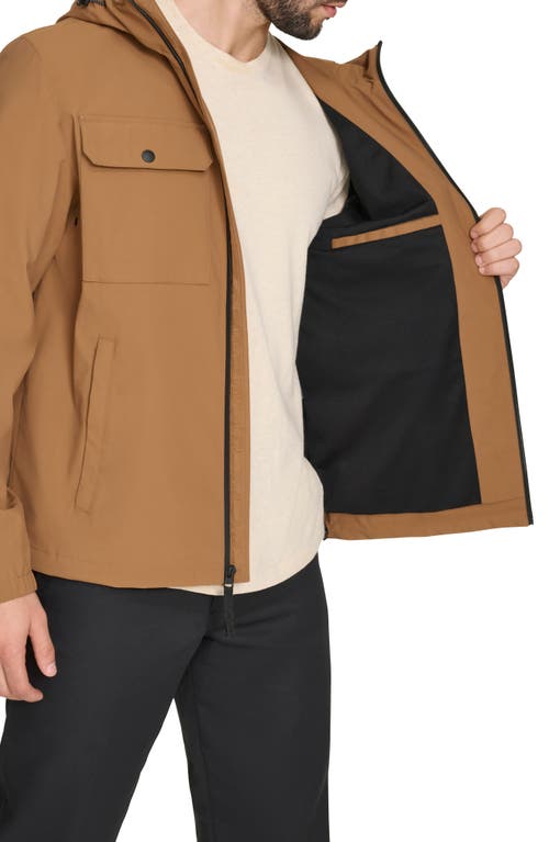 Levi's Men's Hooded Rain Jacket In Worker Brown