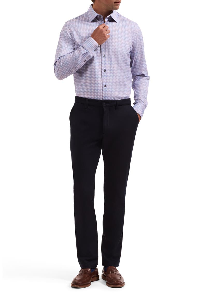 James OoohCotton® Abstract Check Button-Up Shirt, Alternate, color, ORCHID
