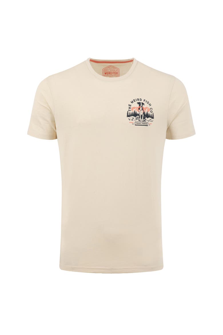 Dog Trails Back Print Graphic T-Shirt, Alternate, color, Egg Shell