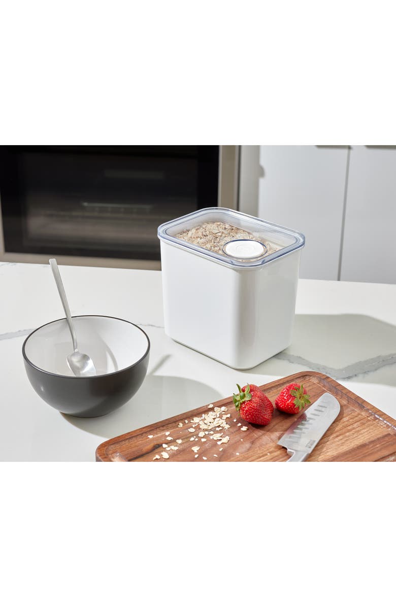 iDesign Medium Canister with Removable Pour Cap - Set of 4 - White, Alternate, color, White