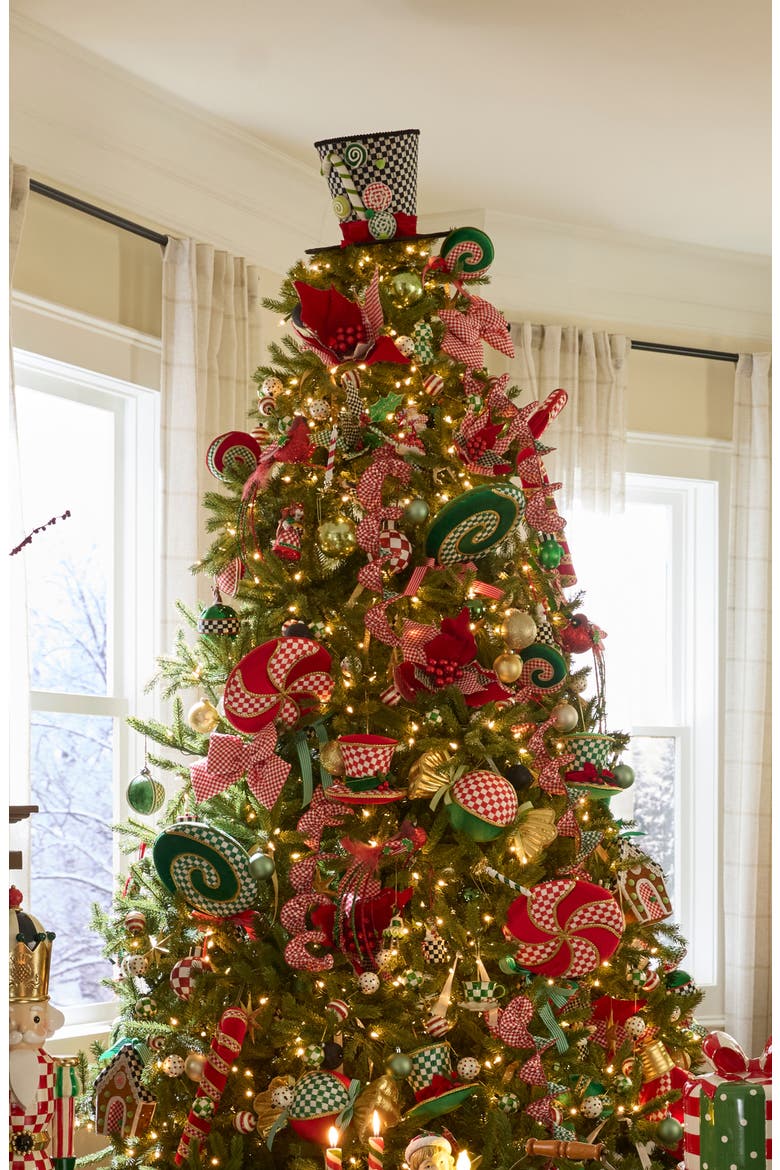 Check It Out Top Hat Tree Topper, Alternate, color, BLACK