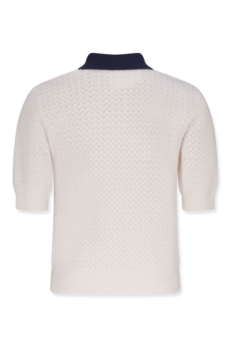 Christy Polo, Alternate, color, PINKY WHITE/ LEGACY NAVY BLUE