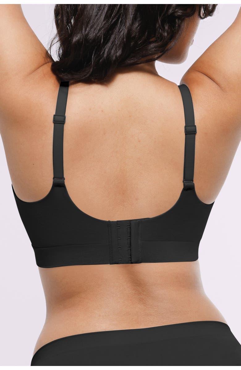 Shapellx Oyster Reborn T-Shirt Bra, Alternate, color, Jet Black