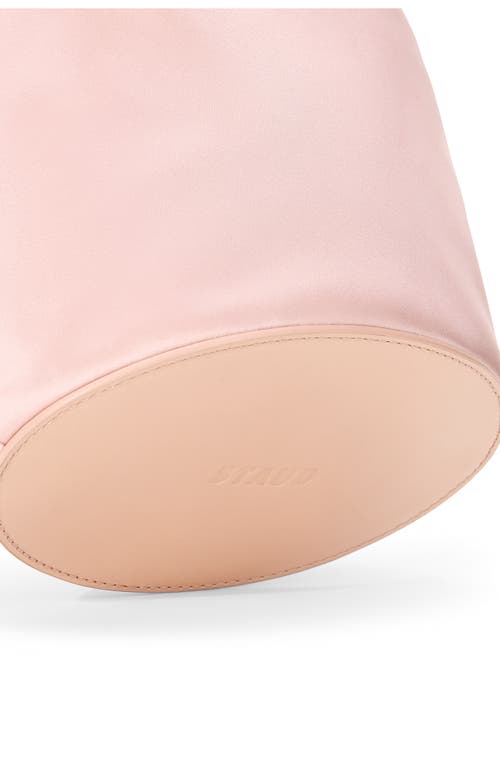 Staud Lila Satin Mini Bucket Bag In Pink