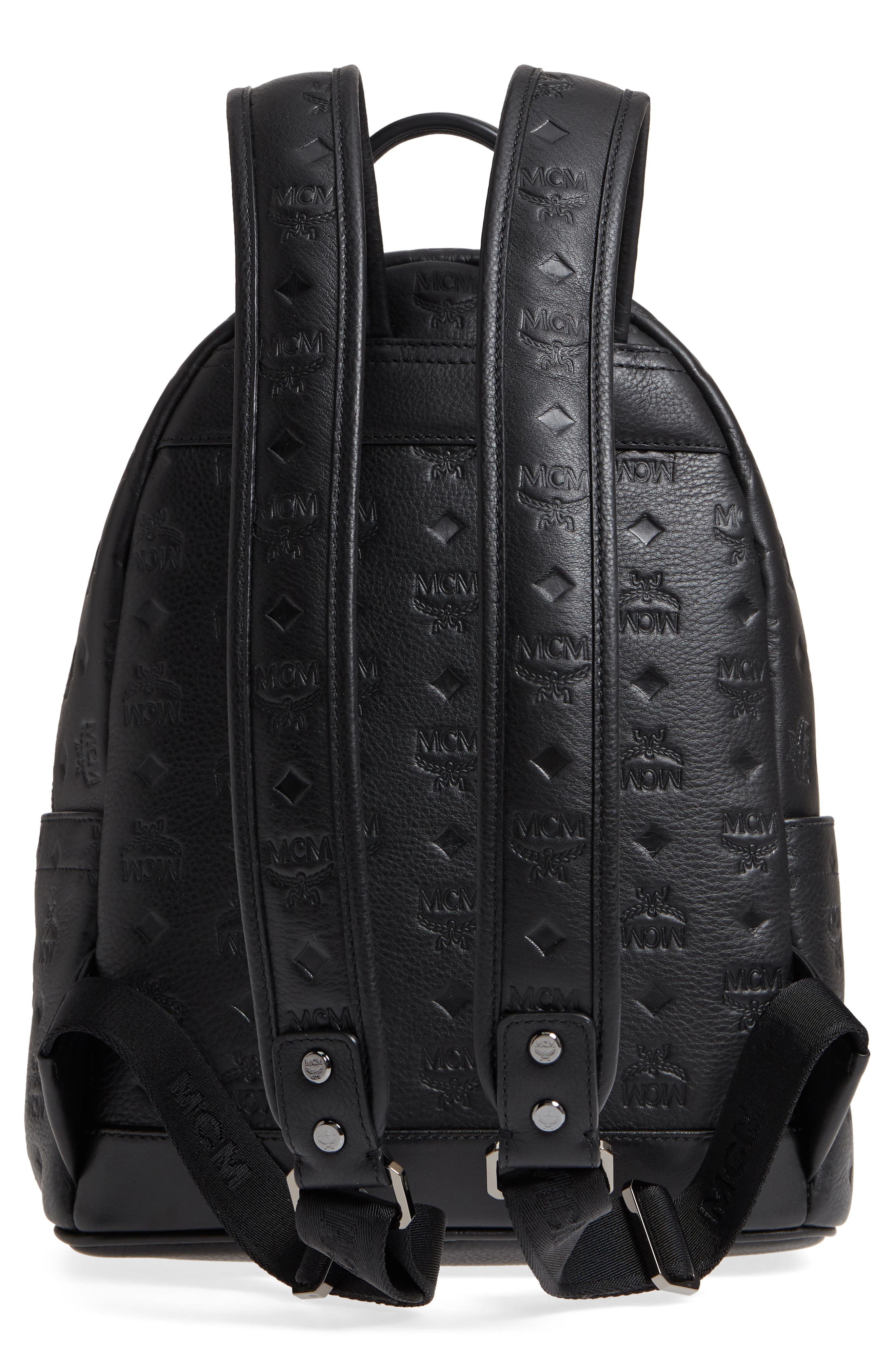 Ottomar Leather Backpack, Alternate, color, BLACK