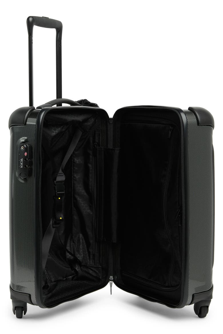 International 4 Wheeled Carry-On Bag, Alternate, color, BLACK