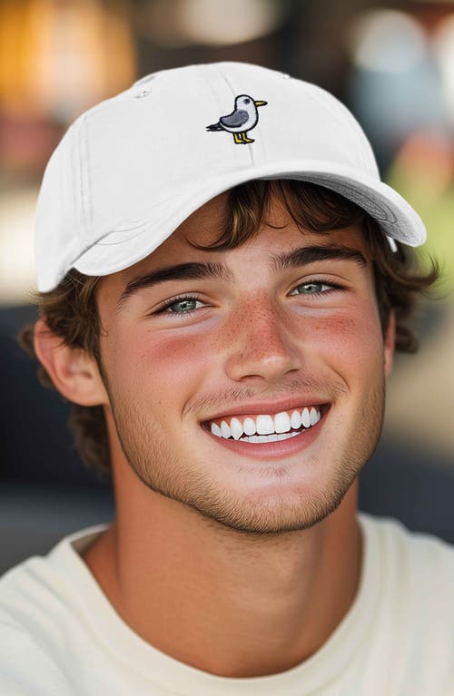 Dalix Seagull Embroidered Everyday Cap In White